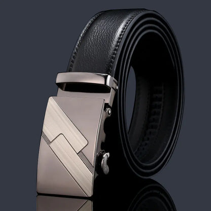 Men's Premium Leather Belt with Automatic Buckle