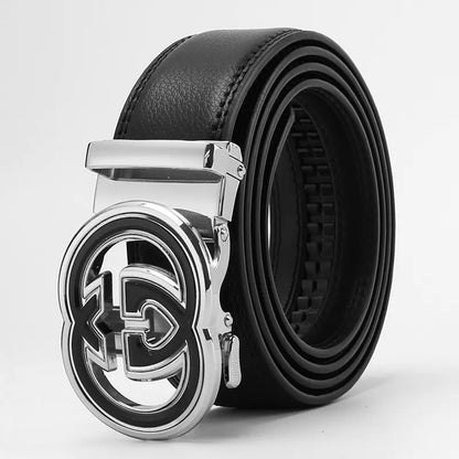 Genuine Leather Automatic Buckle Belt for Men