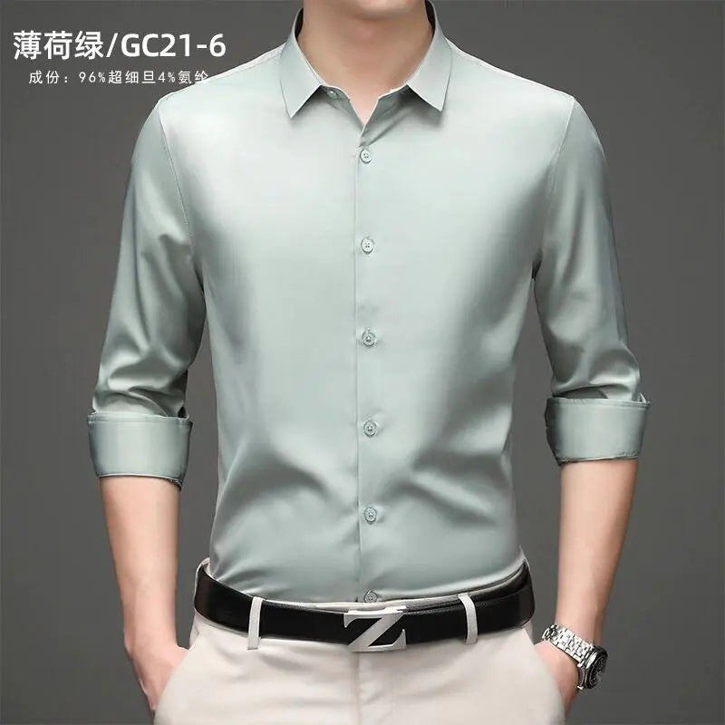 Men's Business Dress Shirt - Wrinkle-Free & Breathable