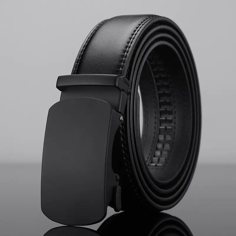 Men's Alloy Automatic Buckle Genuine Leather Belt