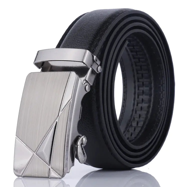 Versatile Men's PU Leather Automatic Buckle Belt