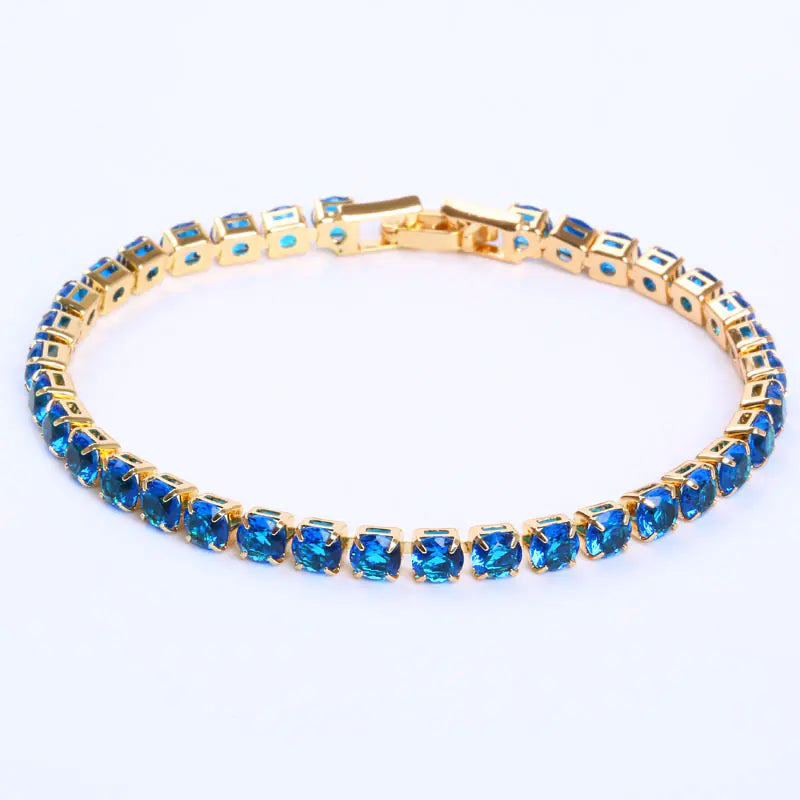 Gemstone Bracelet with Drill Design and Bangle Style