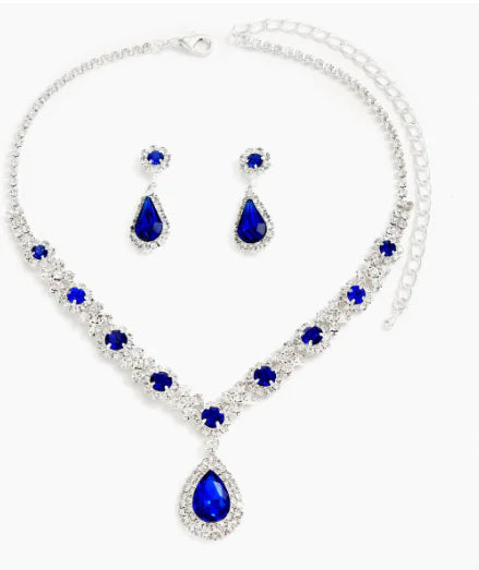 Zircon Necklace & Earring Set