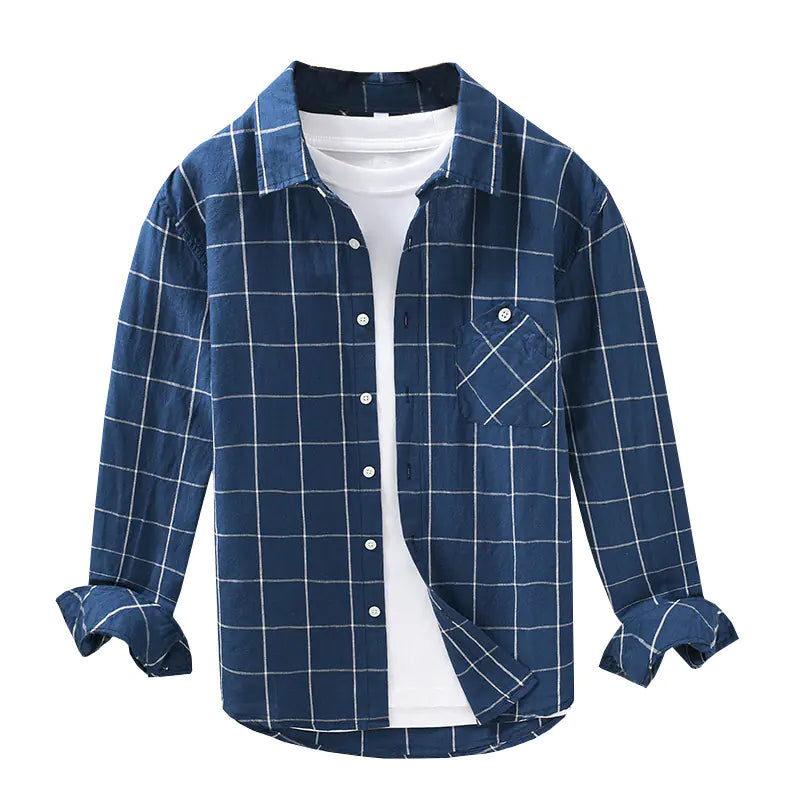 Men's Casual Loose Long Sleeve Cotton Linen Shirt
