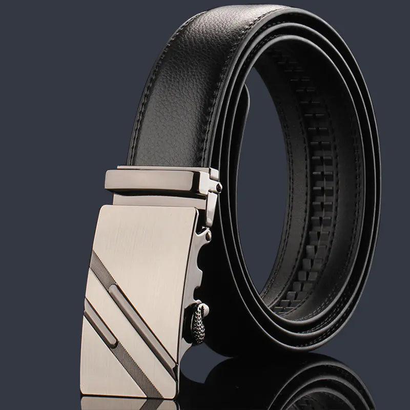 Men's Premium Leather Belt with Automatic Buckle