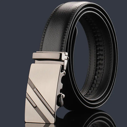 Men's Premium Leather Belt with Automatic Buckle