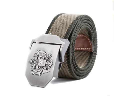 Camouflage Tactical Canvas Belt with Woven Design