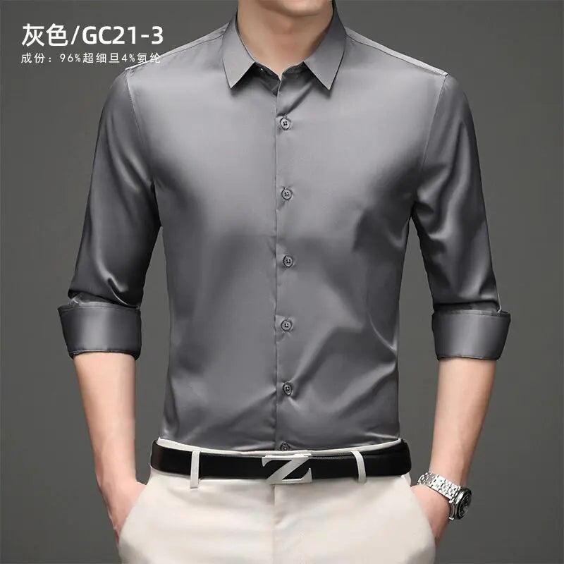 Men's Business Dress Shirt - Wrinkle-Free & Breathable