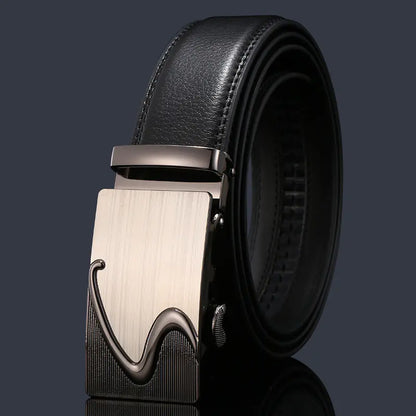 Men's Premium Leather Belt with Automatic Buckle