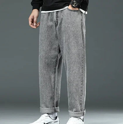 Men's Summer Wide-Leg Loose Straight Jeans (Large Size)