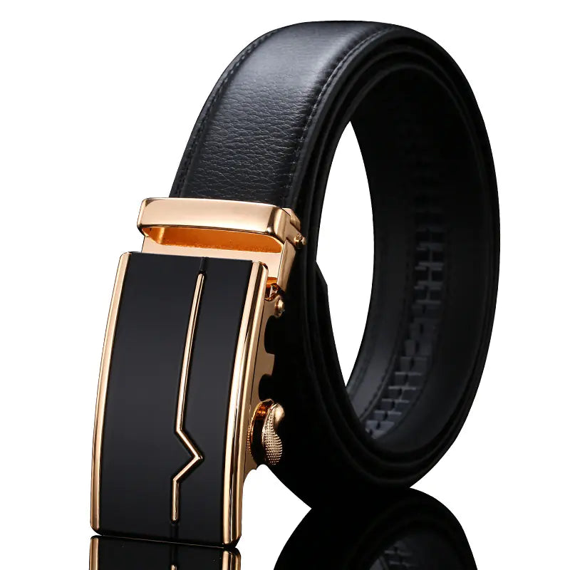 Men's Premium Leather Belt with Automatic Buckle