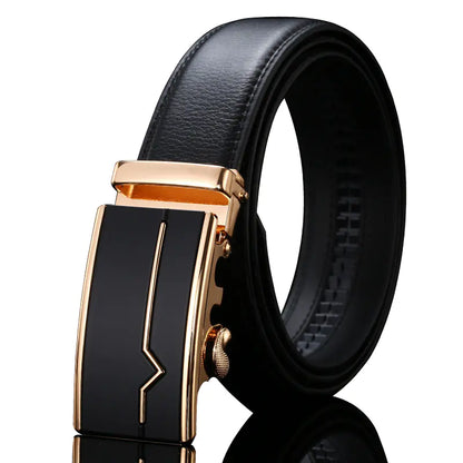 Men's Premium Leather Belt with Automatic Buckle