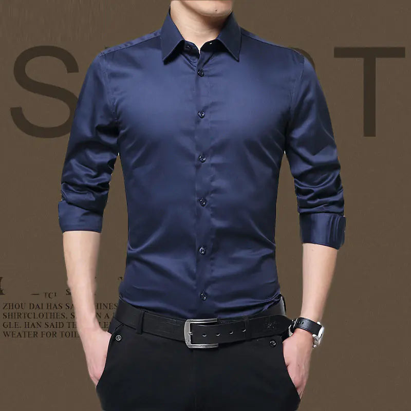 Men's Long Sleeve Formal Professional Autumn Shirt