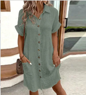 Hanna™ Oversized Polo Dress in Textured Fabric (One Piece)