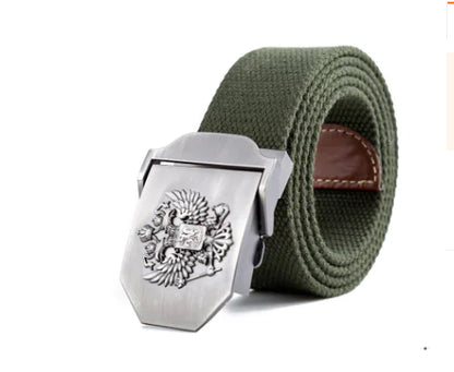 Camouflage Tactical Canvas Belt with Woven Design