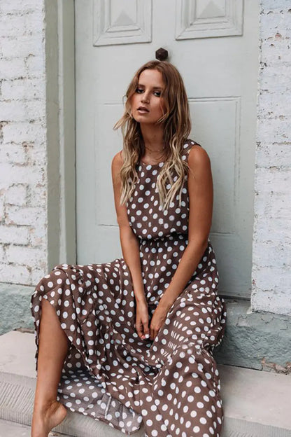 Fashion Floral Polka Dot Dress