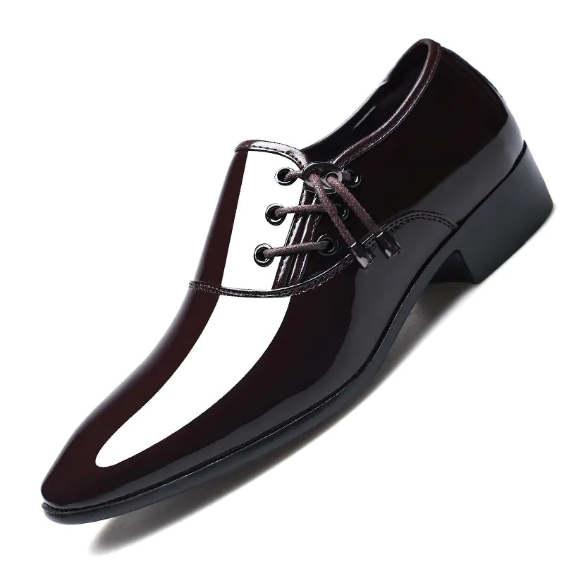 Men's Shiny Business Formal Shoes in Large Sizes