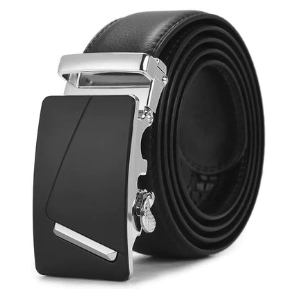 Genuine Leather Automatic Buckle Belt for Men