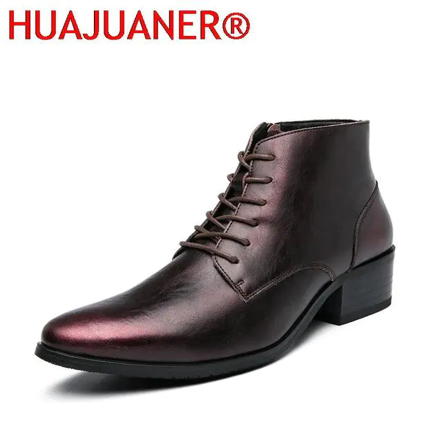 Elegant Men's Leather Dress Boots for Formal Occasions