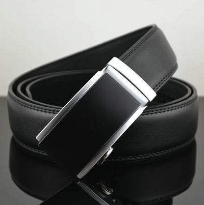 Men's Genuine Leather Automatic Buckle Belt (Customizable)