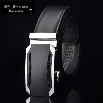 Men's Genuine Leather Automatic Buckle Belt