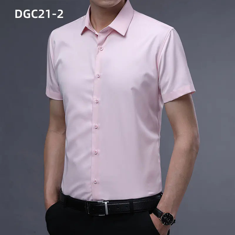 Men's Business Dress Shirt - Wrinkle-Free & Breathable