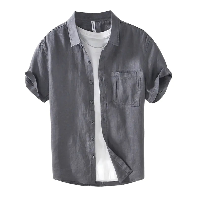 Summer Casual Loose Linen Short Sleeve Shirt
