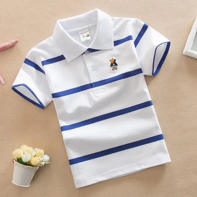 College Style Boys Polo Short Sleeve T-Shirt
