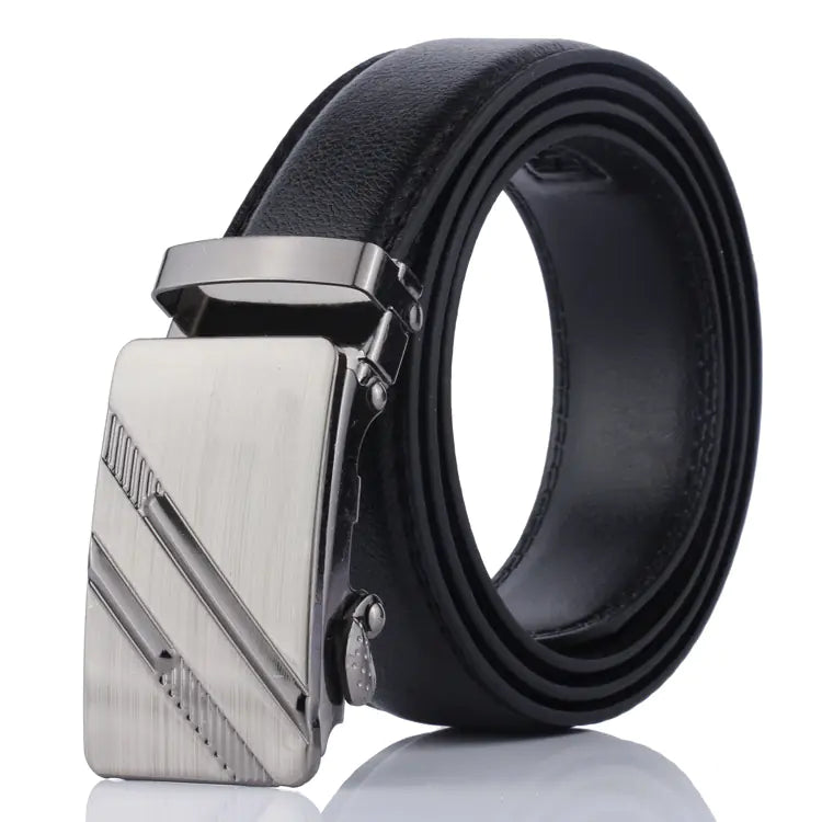 Men's Automatic Buckle Leather Belt for Youth