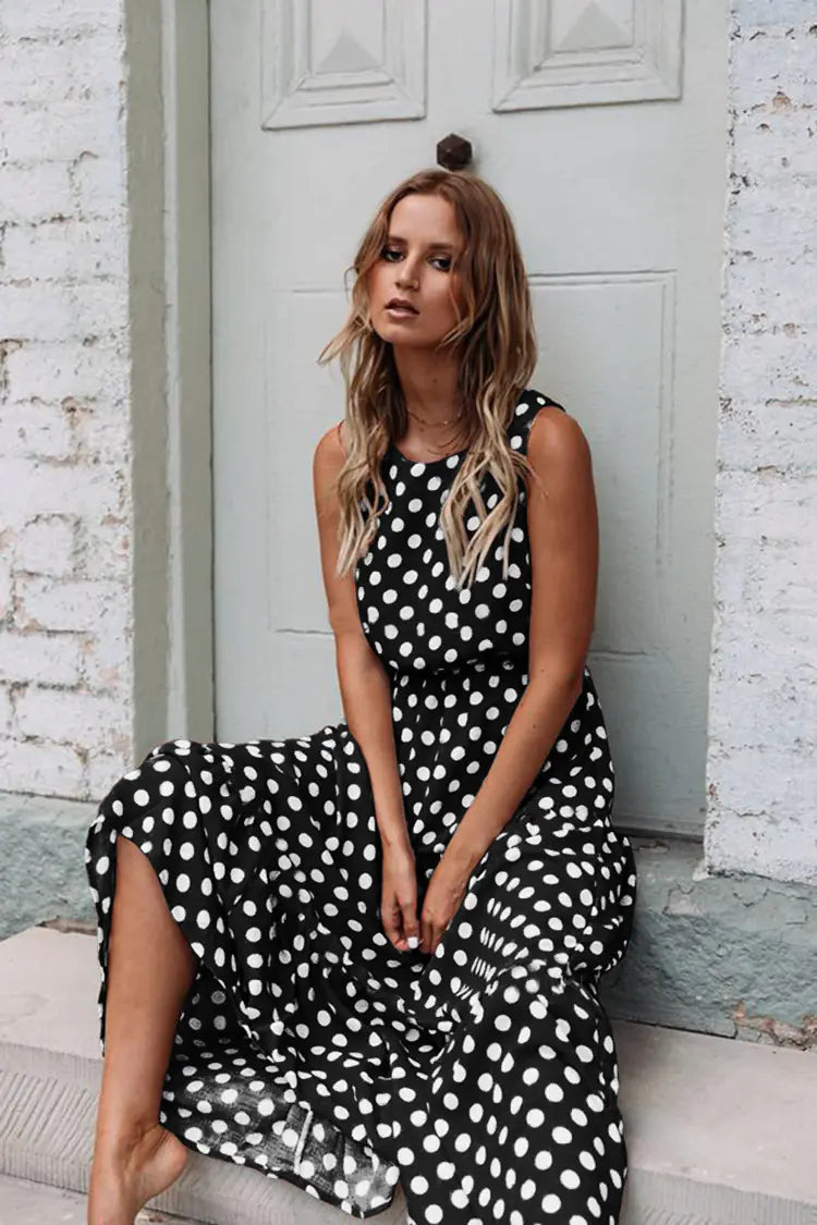 Fashion Floral Polka Dot Dress