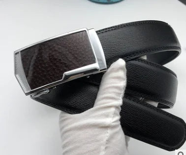Men's Genuine Leather Automatic Buckle Belt