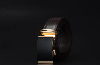 COWATHER Men's Genuine Leather Automatic Buckle Belt