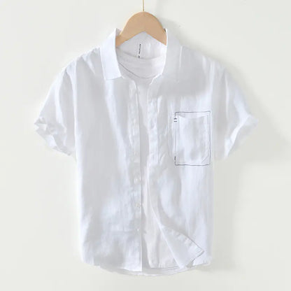 Summer Casual Loose Linen Short Sleeve Shirt