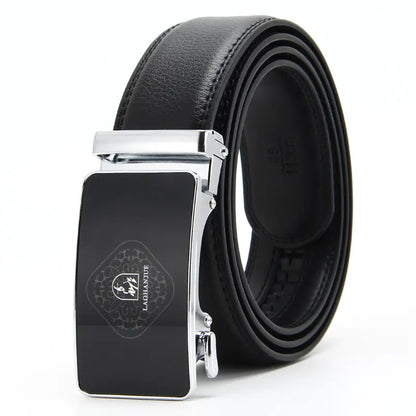 Genuine Leather Automatic Buckle Belt for Men