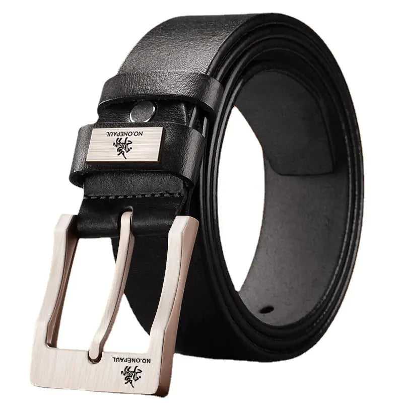 Men's Vintage Business Double-Layer Leather Belt