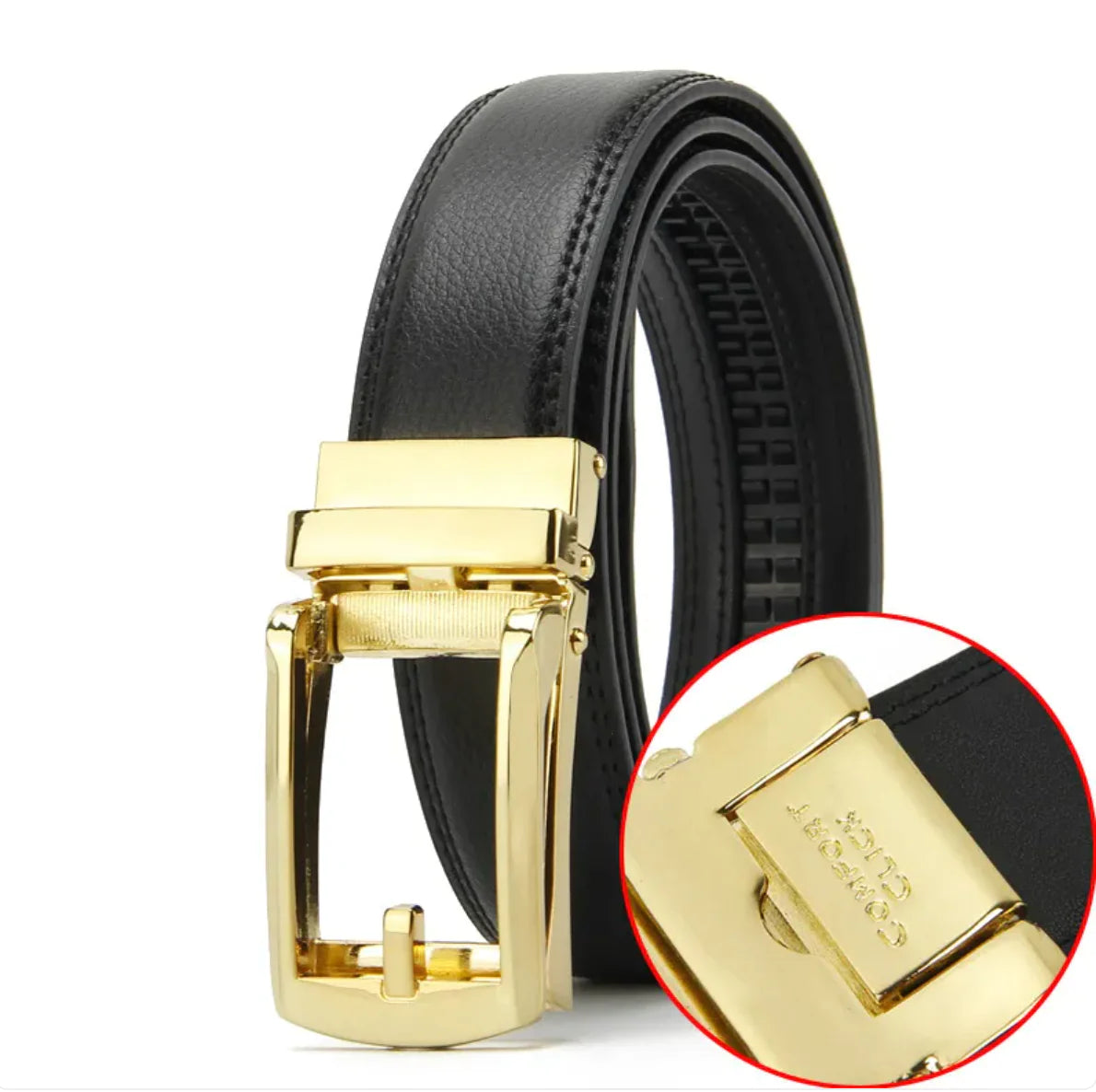 Genuine Leather Automatic Buckle Belt