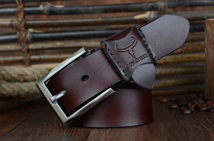 COWATHER Genuine Leather Casual Business Men's Belt