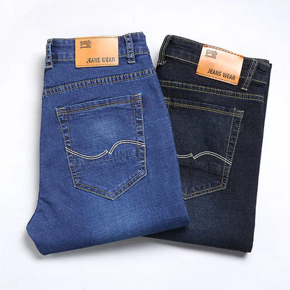 Men's Stretch Slim Fit Straight Loose Jeans