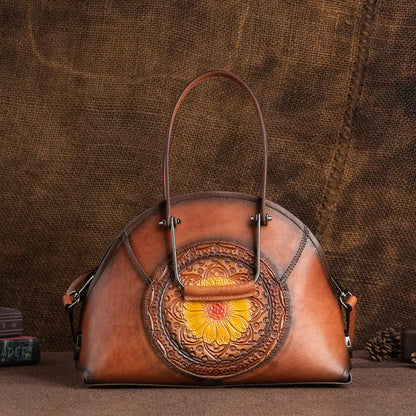 Vintage Leather Shell Bag for Women - Wholesale