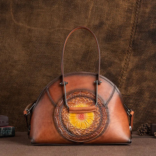 Vintage Leather Shell Bag for Women - Wholesale