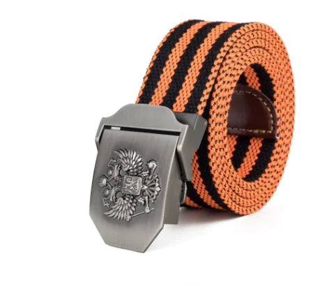 Camouflage Tactical Canvas Belt with Woven Design