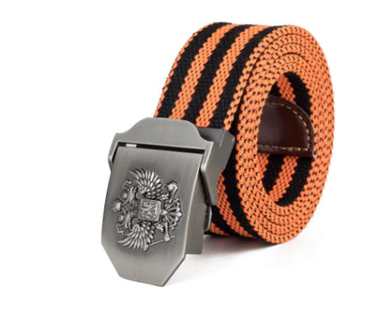 Camouflage Tactical Canvas Belt with Woven Design