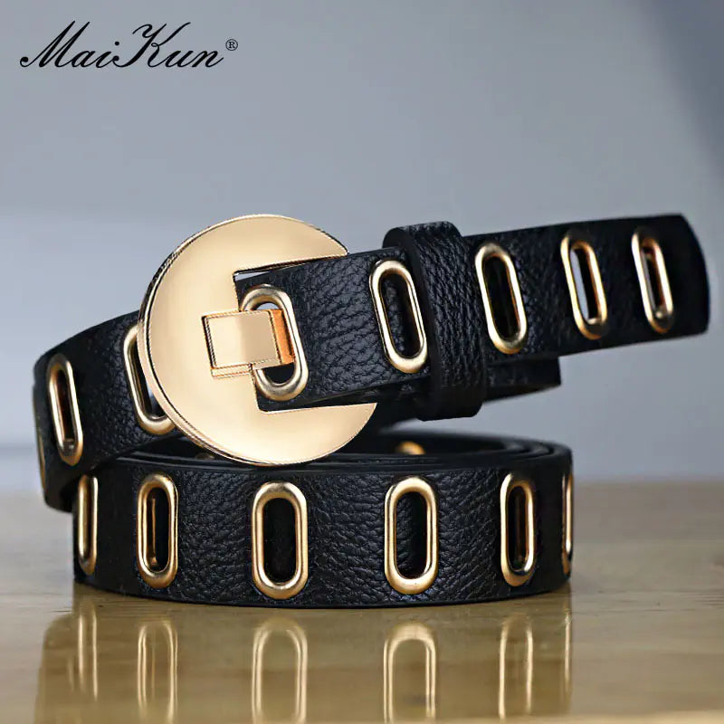 Adjustable Waist Belt with Alloy Pin Buckle