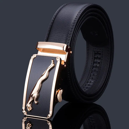 Men's Premium Leather Belt with Automatic Buckle