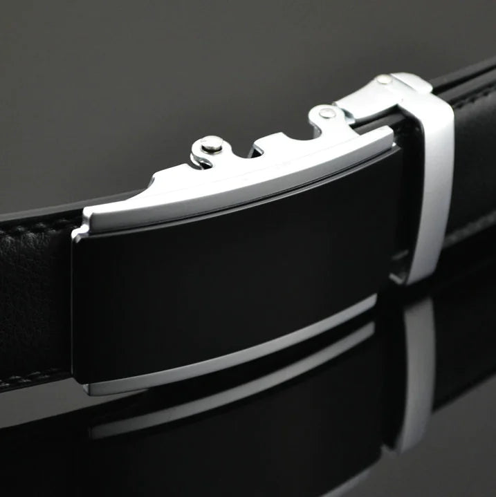 Men's Genuine Leather Automatic Buckle Belt (Customizable)