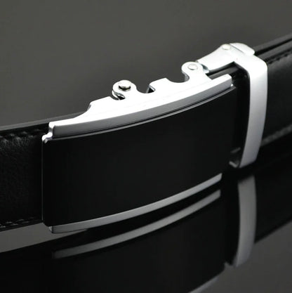 Men's Genuine Leather Automatic Buckle Belt (Customizable)