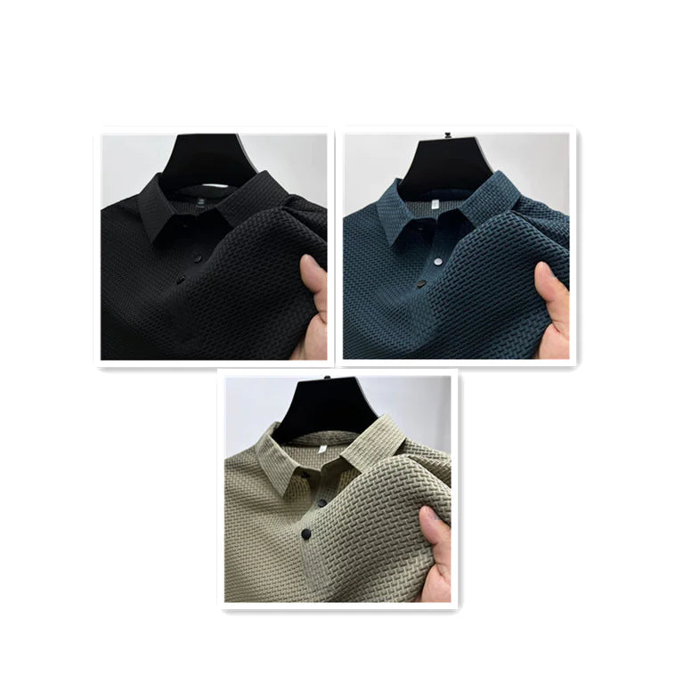 Men's Ice Silk Mesh Polo T-Shirt