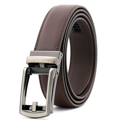 Men's Genuine Leather Automatic Buckle Belt