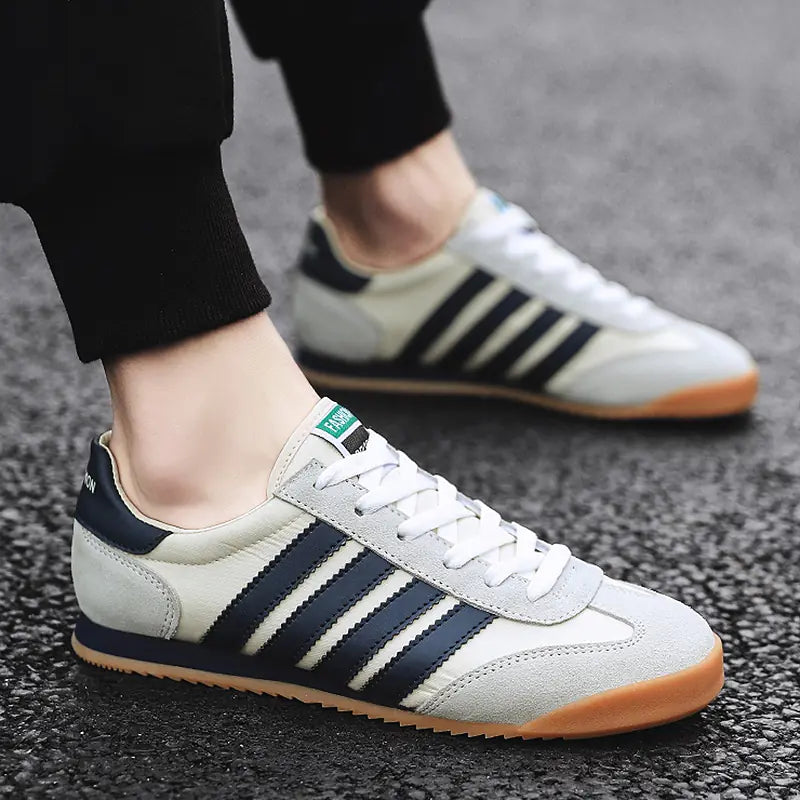 Men's Trendy Canvas Sneakers with Color Block Design