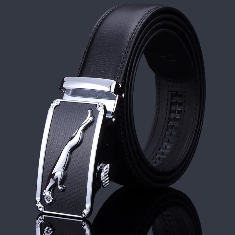 Men's Premium Leather Belt with Automatic Buckle